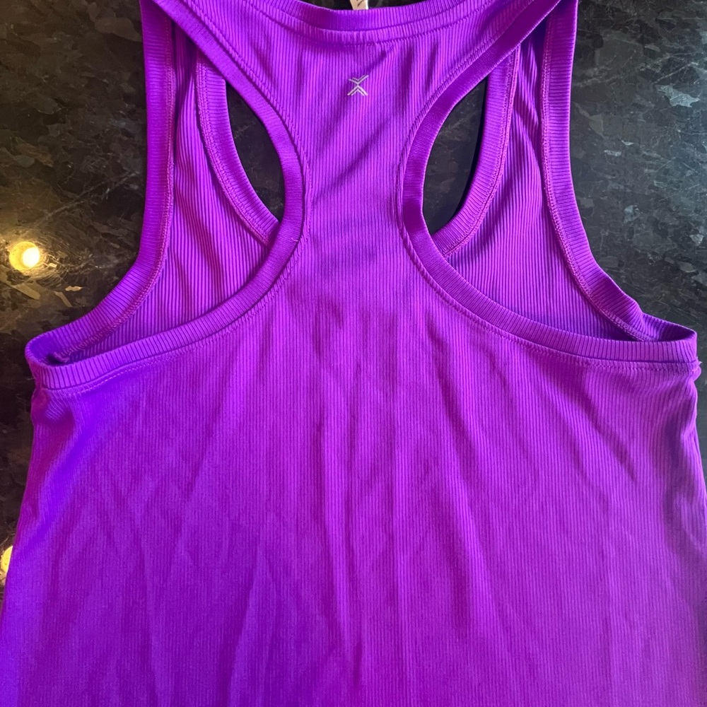 Xersion Racerback Tank Top – Small – Purple – Ribbed Stretch Activewear - Picture 3 of 4